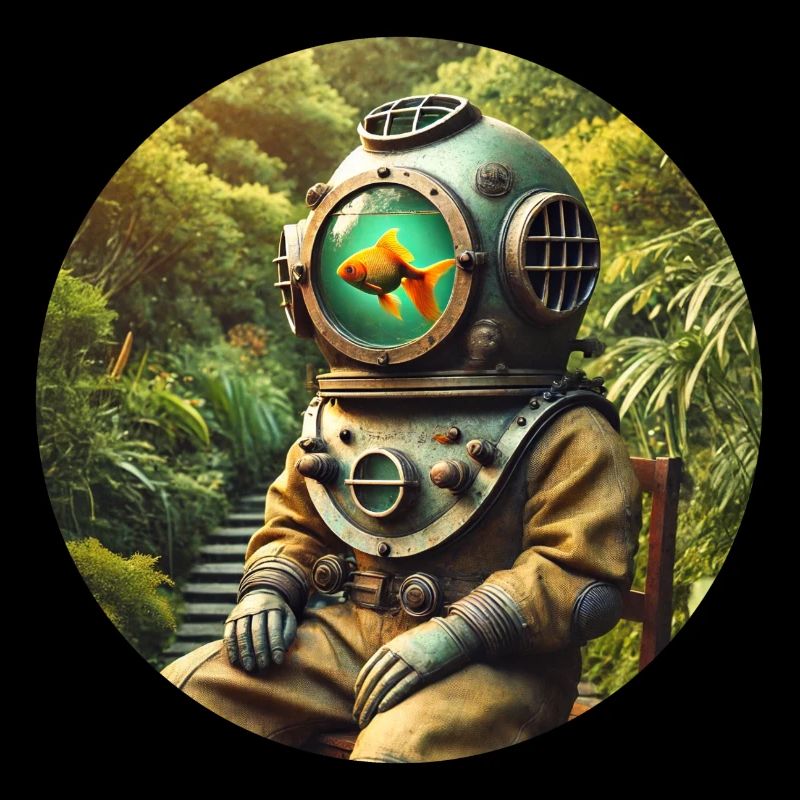 Fish in Diving Suit - Round