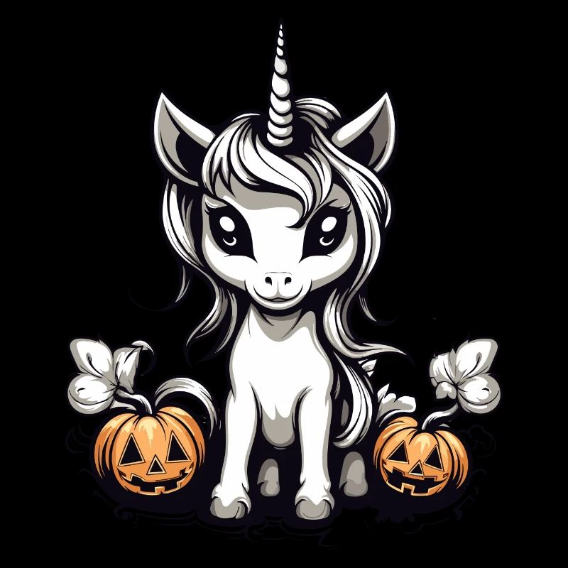 Halloween Einhorn Design