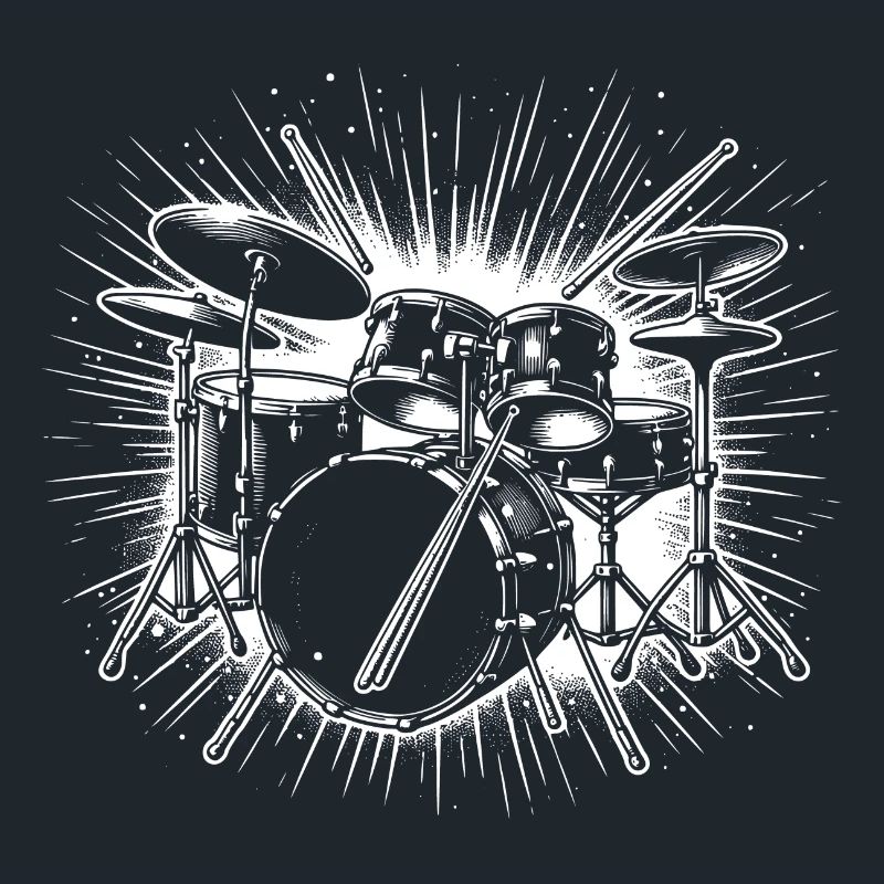 Drums Drummer Destroy Silence Rockband.