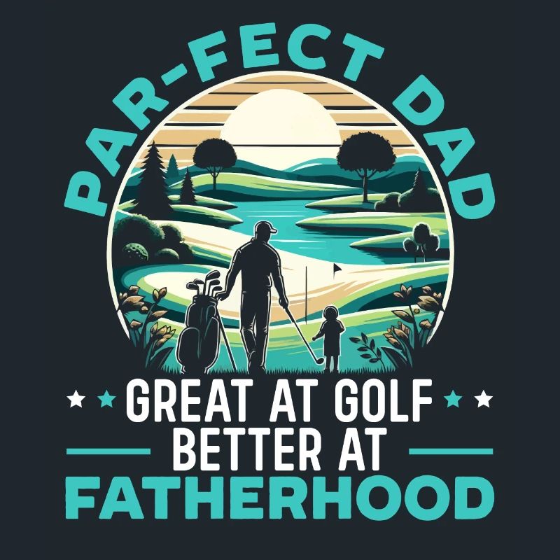 Vatertag Golfspieler Golfer Vaterschaft