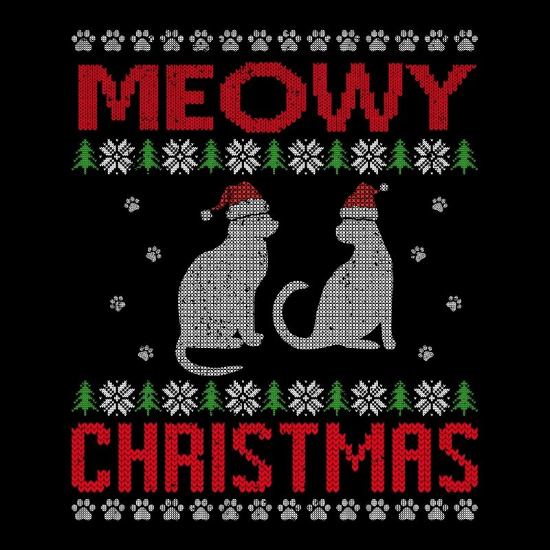 Miaou de Noël, pyjama de Noël