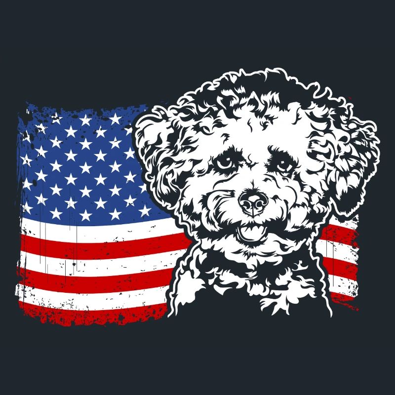 Bichon frisé US Amérique Drapeau Chiens Chien Wilsigns
