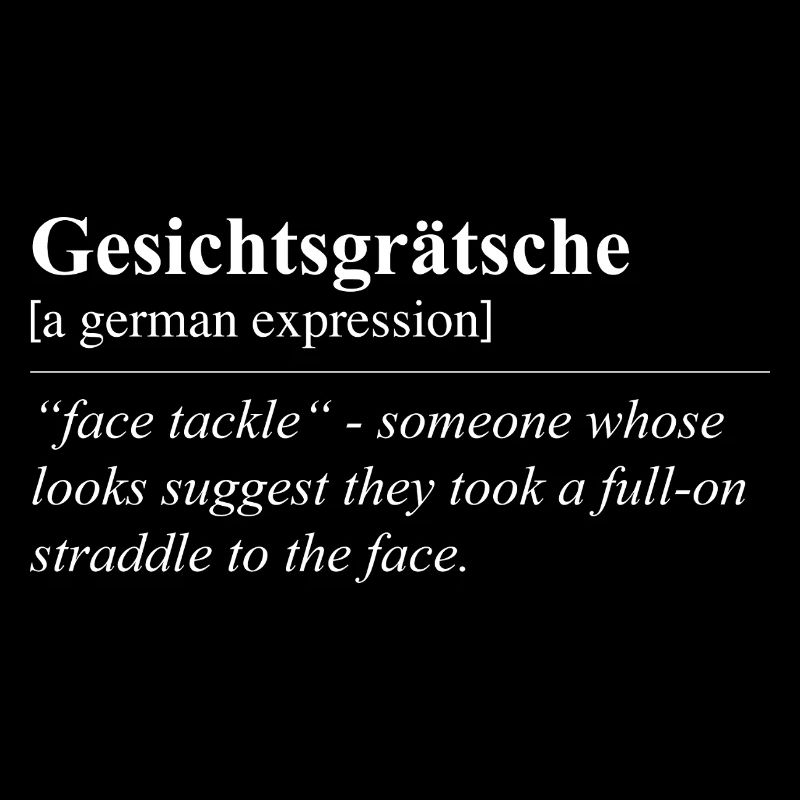 Diapositive de visage Idiome allemand drôle