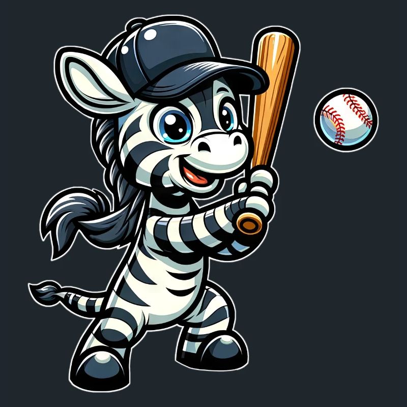 Zebra Baseball Player - Stripes, Speed