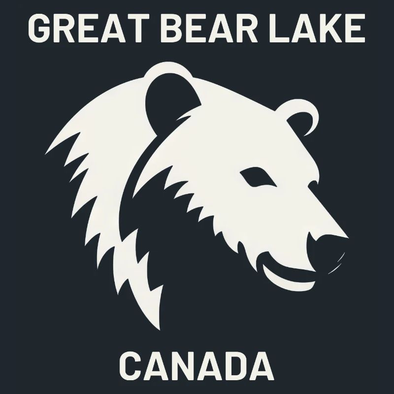 Conception de silhouette du lac de l’Ours - Vacances à