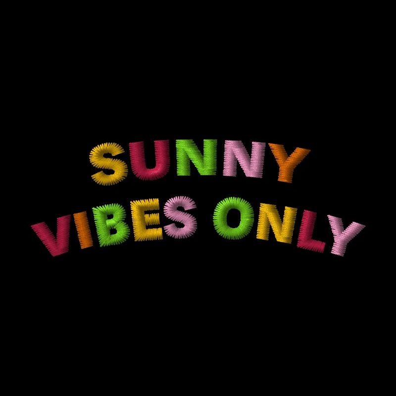Lettrage Sunny Vibes brodé