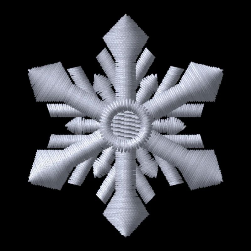 Flocon de neige blanc brodé