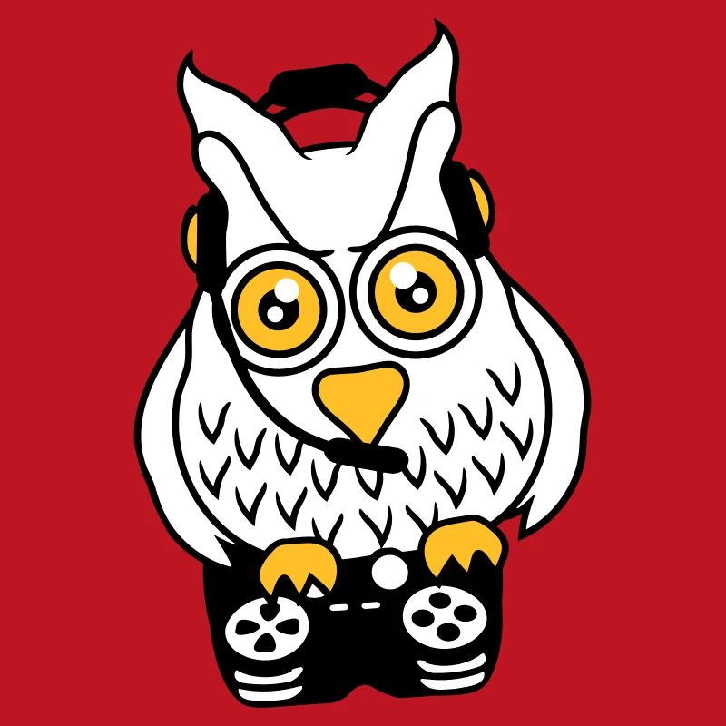 Gamer Owl Gaming Player Controller Headset Fun