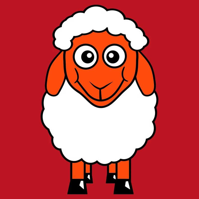 Schaf Baby Steht Süß Niedlich Lamm Kind Cool Comic