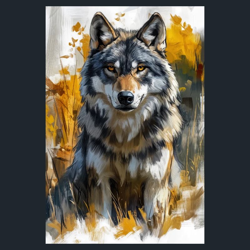 Illustration eines Wolfes