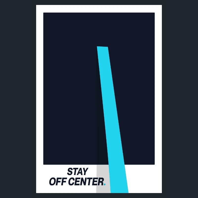 Reste hors du centre. Déclaration de conception moderne