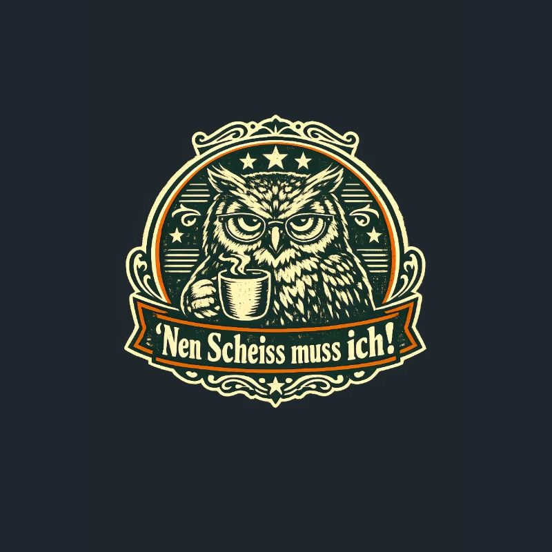 Nen scheiß muss ich Eule Büro Spruch