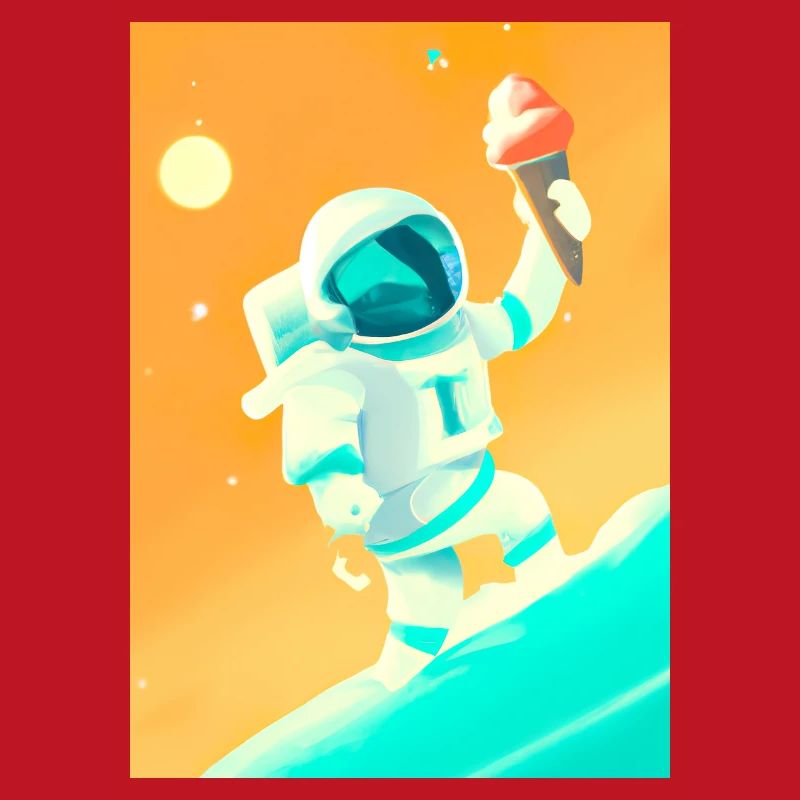 Astronaut mit Eiscreme