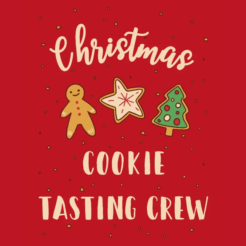 Équipe de dégustation de biscuits de Noël