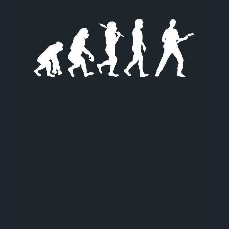 Evolution guitar bass player