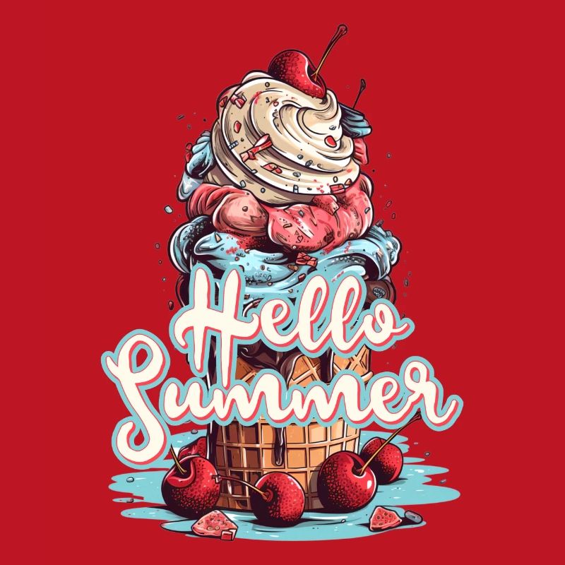 Hello Summer Eis Eiscreme Eisdiele