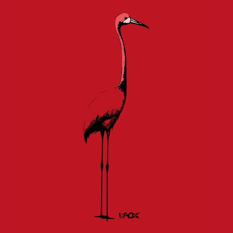 Eleganter Kranich oder Storch