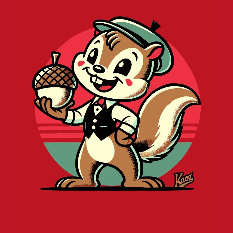 Squirrel with hazelnut