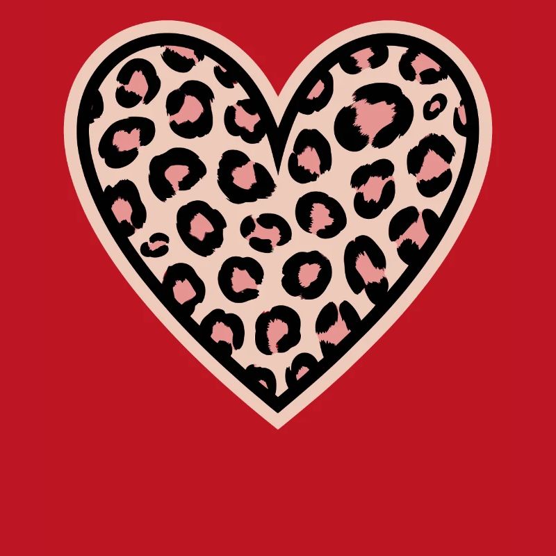 Leopard heart pattern