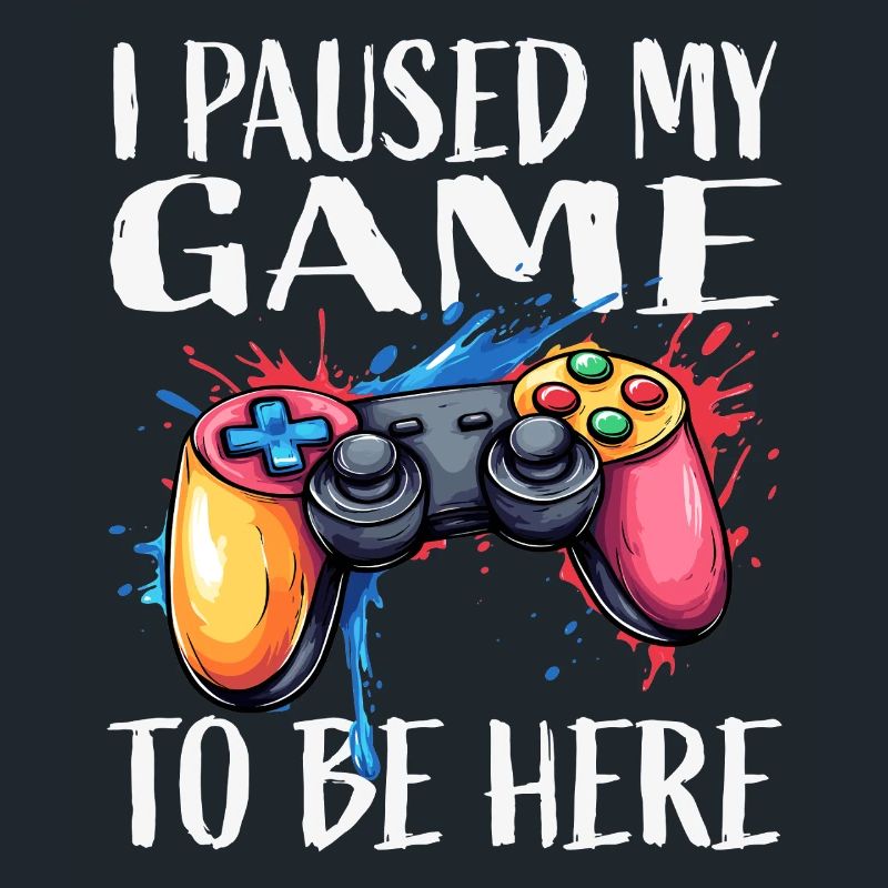Gamer Pause Controller Farbexplosion