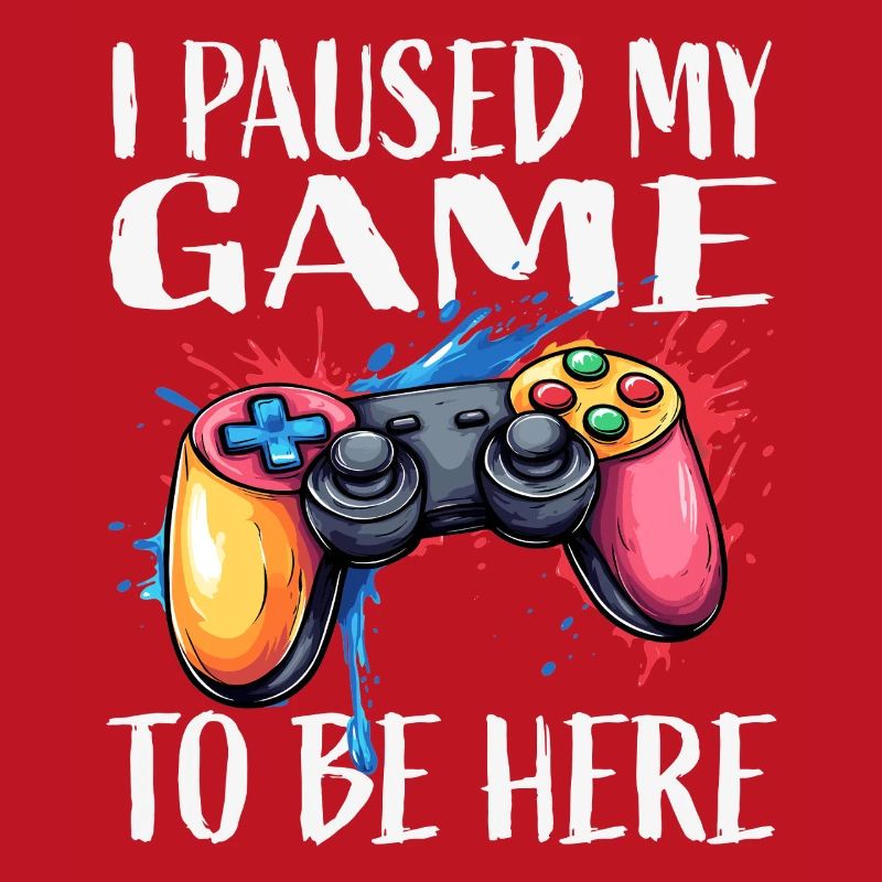 Gamer Pause Controller Farbexplosion
