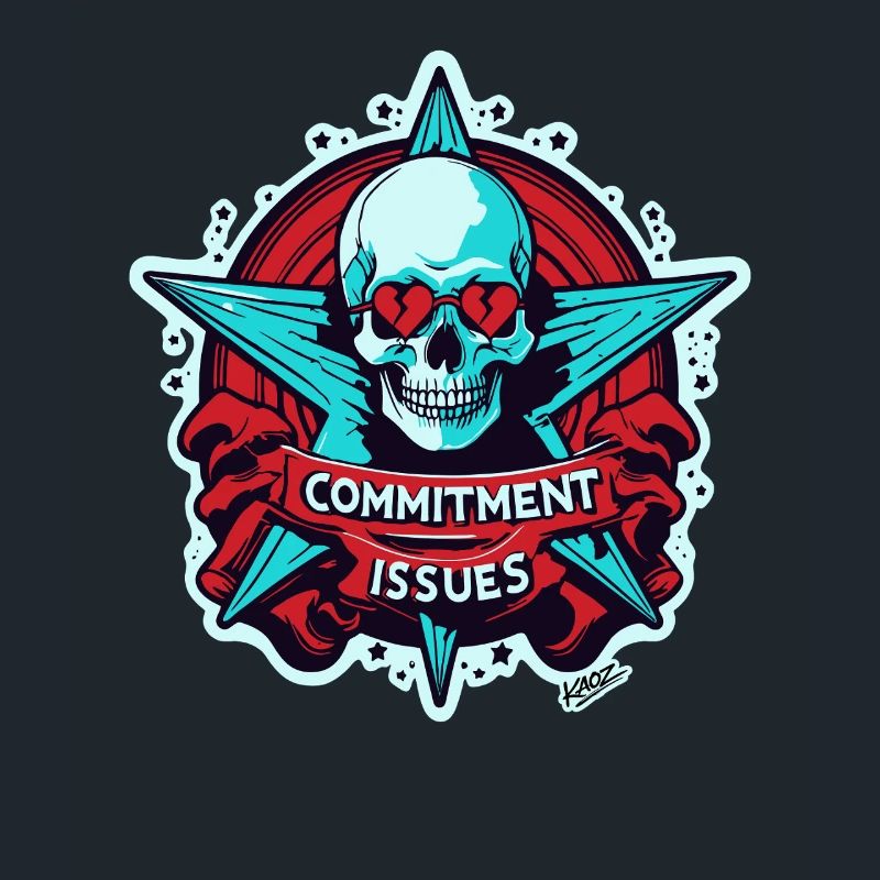 Commitment Issues Skull Badge