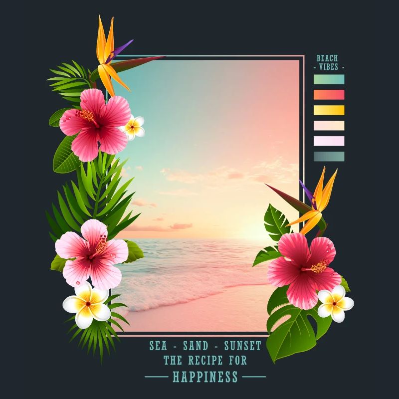 Mer - Sable - Coucher de soleil