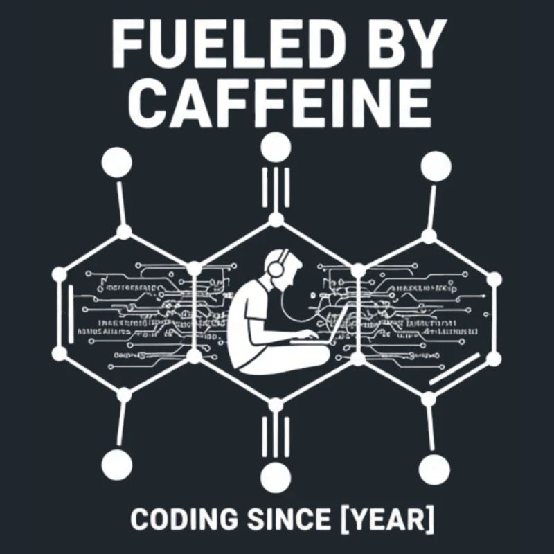 Alimenté par la caféine Coding Chemise | Programmeur