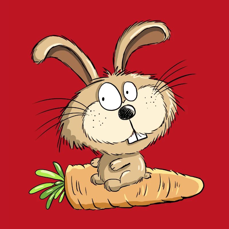 Rabbit With Carrot I Easter I Easter Comic