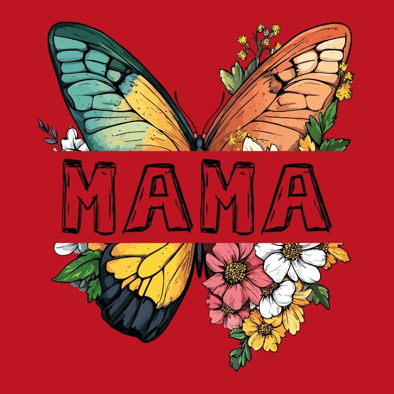 Mama Schmetterling Blumen Beste Mutter Muttertag