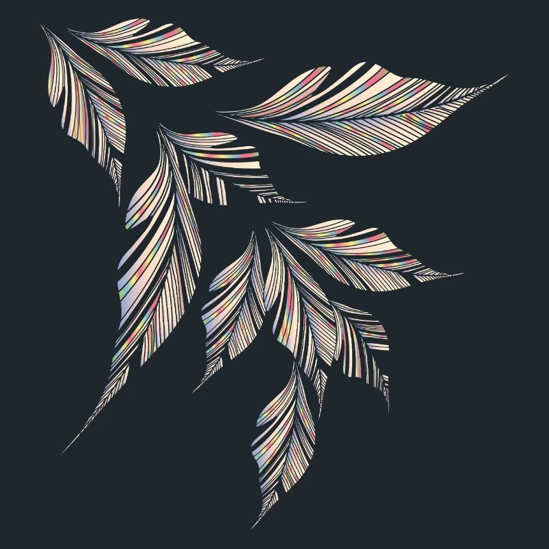 Delicately shimmering, feather-light leaf pattern