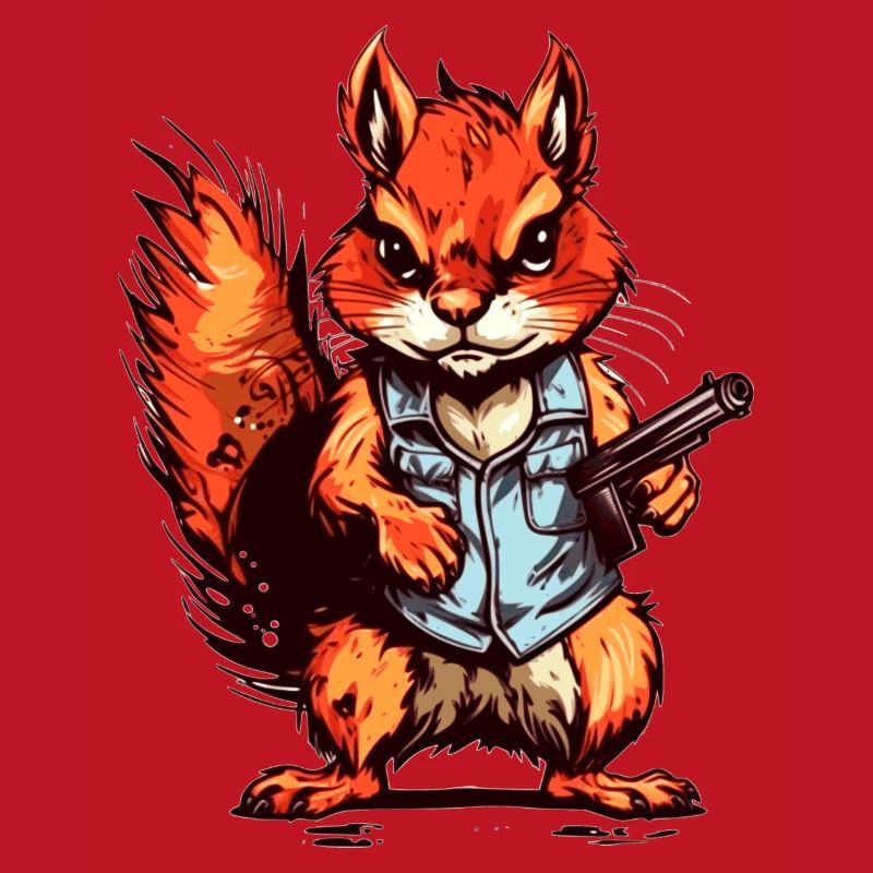Eichhörnchen als bewaffneter Söldner