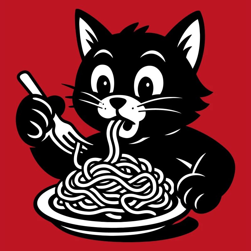 Cat Eats Spaghetti Meme