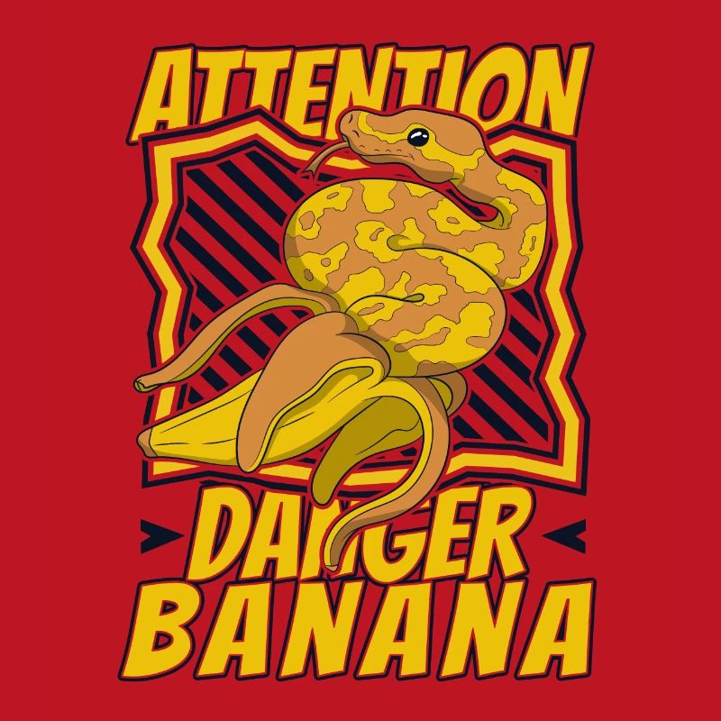 Attention Danger Banane Python Serpent Banane