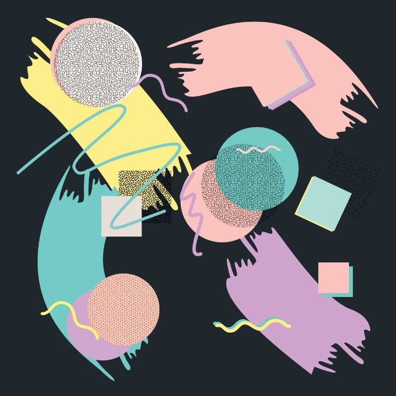 Abstract pastel design with geometry