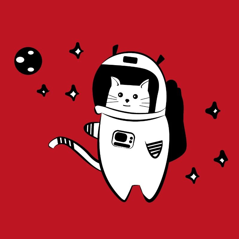 Chat cool dans l'espace