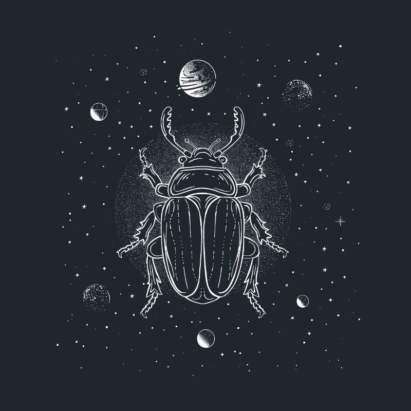 Coccinelle dans l’espace - Graphiques de lignes minimalistes