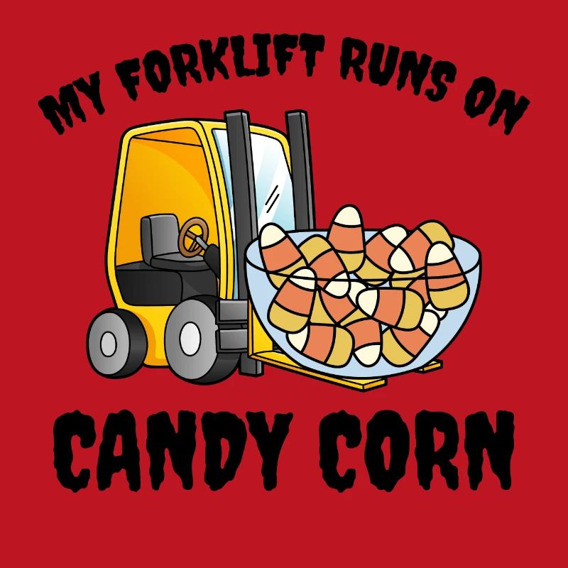 Halloween Forklift Operator Candy Corn