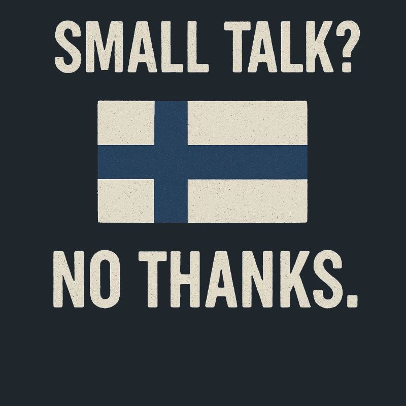 Finnland Flagge. Geplauder