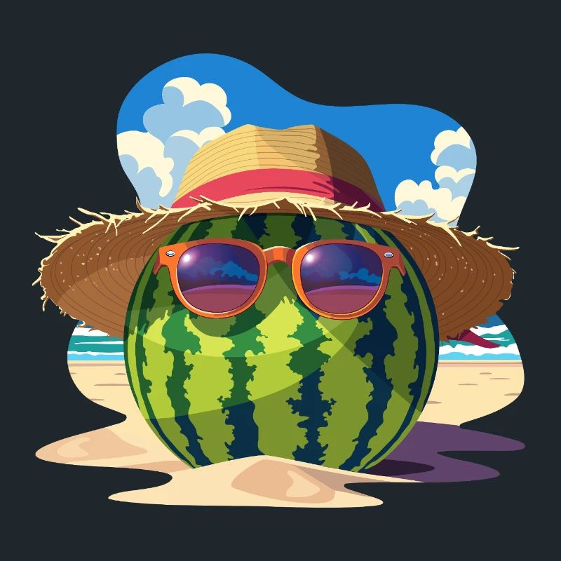 Pastèque été cool douceur sur la plage