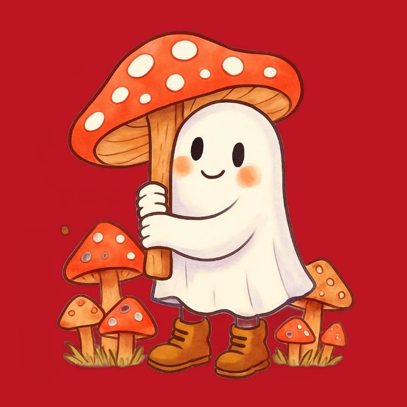 Geist mit Regenschirm - ein Pilz