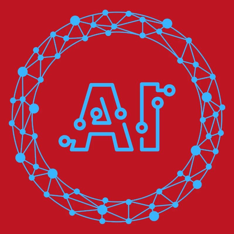 Futuristic AI Data Network Symbol
