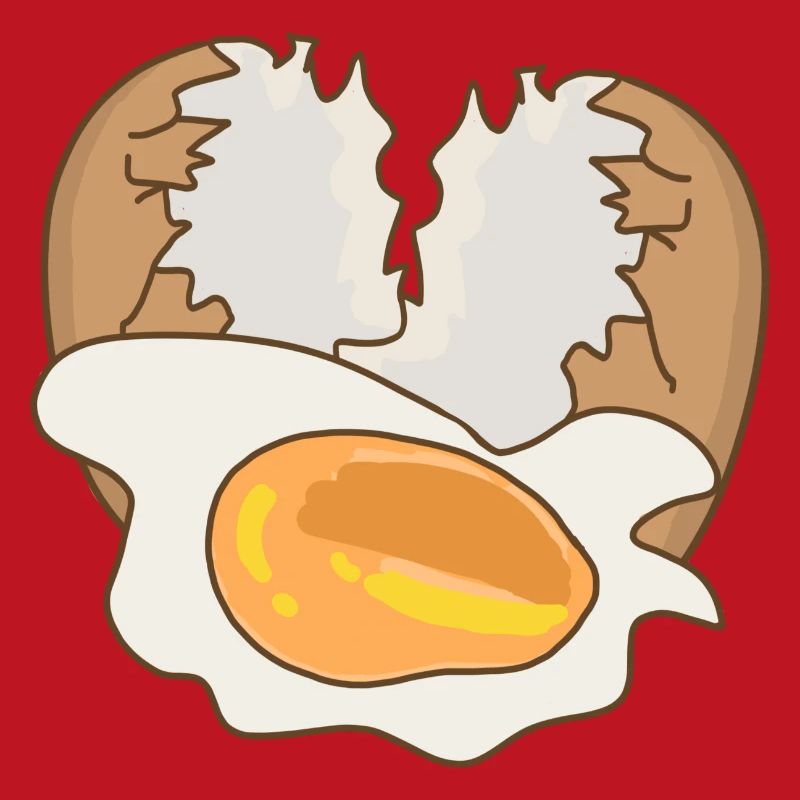 Mirror with eggshell