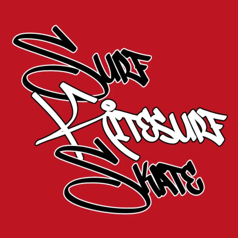 Graffiti Surf Script White