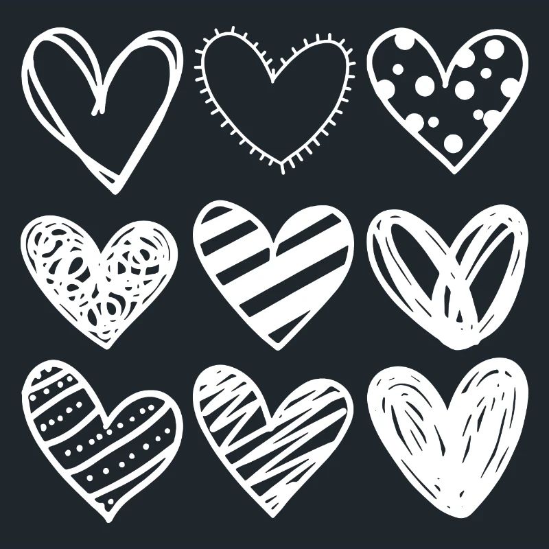 Doodle Hearts Sketchset