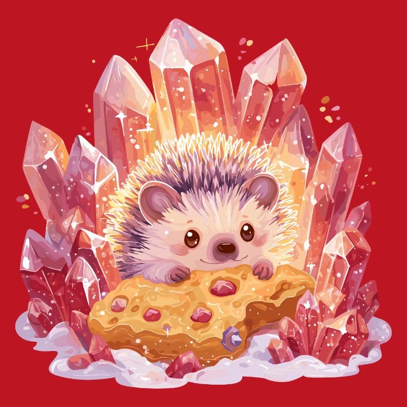 Kristall-Igel mit Cookie