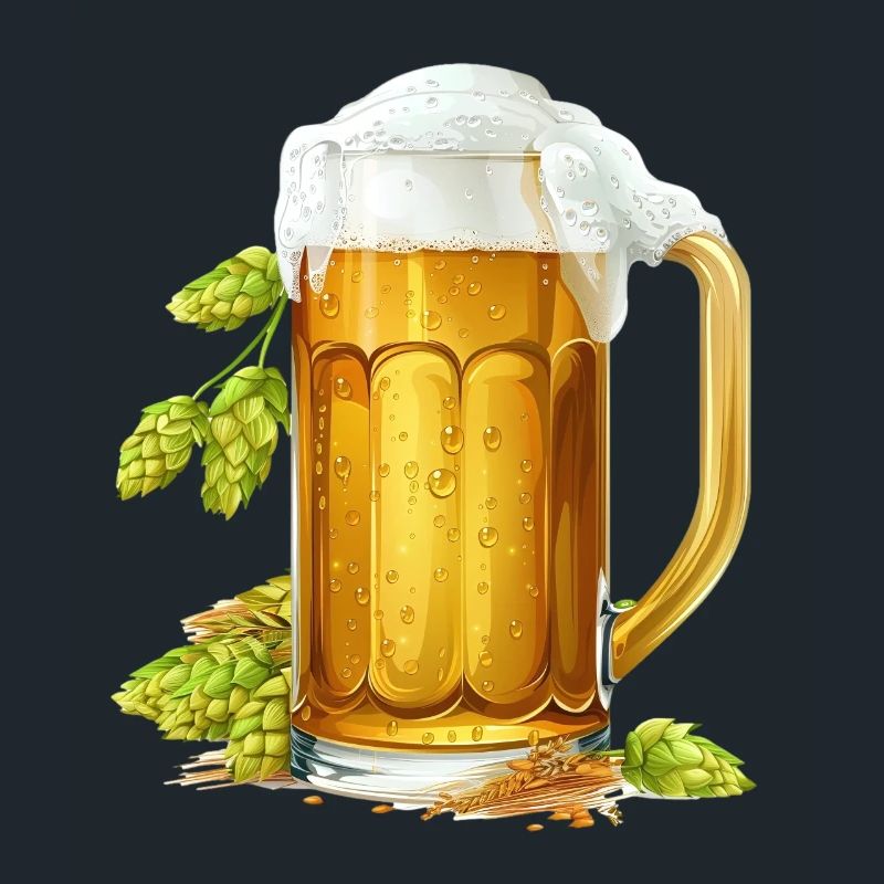 Bière glacée dans un pichet avec du houblon et de l’orge
