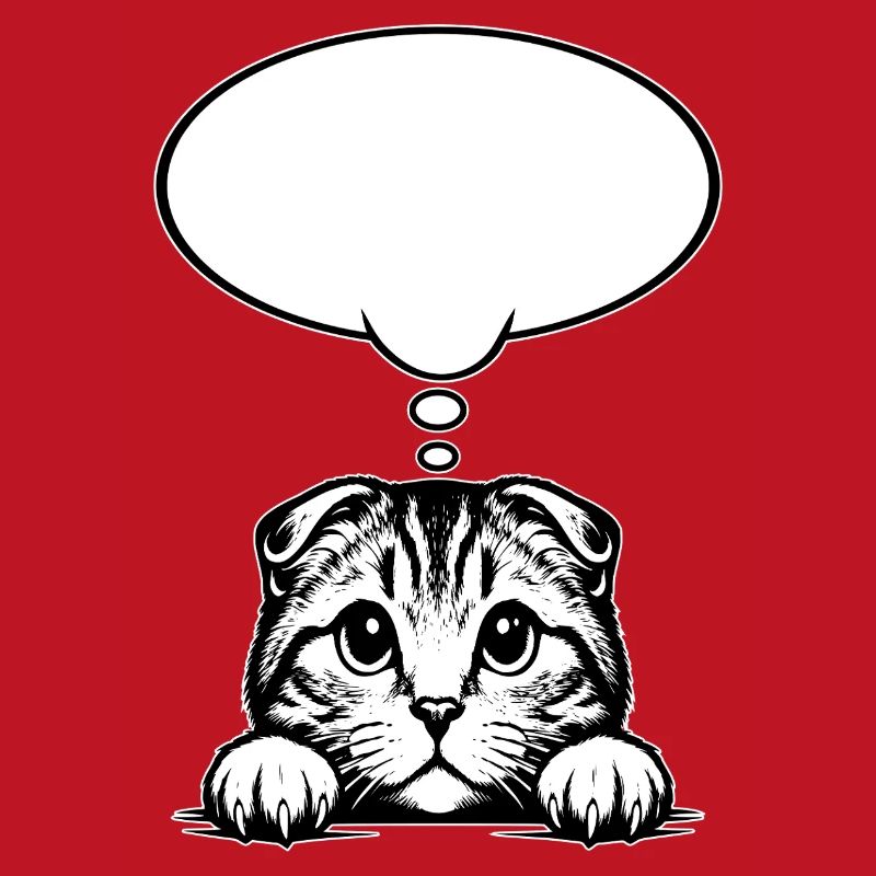 Scottish Fold-eared Cat Speech Bubble