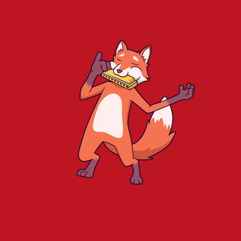Fox joue de l’harmonica