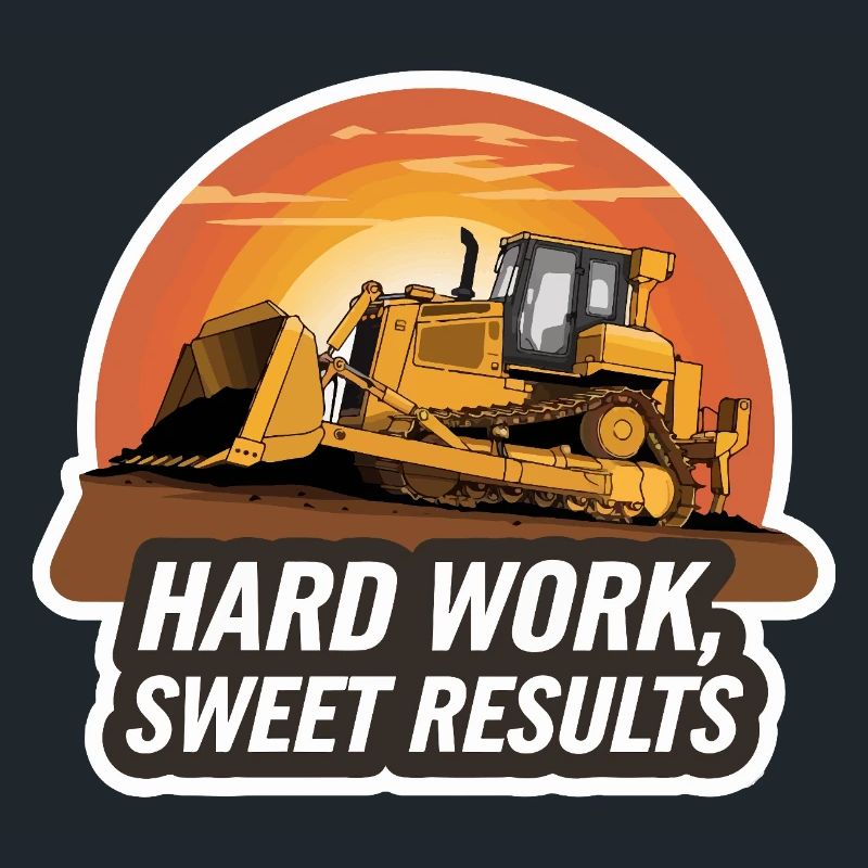 Construction Equipment Sunset Design
